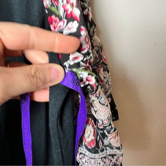 Chic Soul boho mixed media flowy sleeves long lined tunic top plus size 3X - Picture 4 of 11